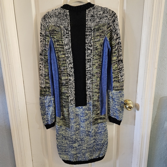 Etro Blue Multi Melange Knit Heavy Longline Sweater Cardigan Size 40 / Small EUC - Picture 3 of 9
